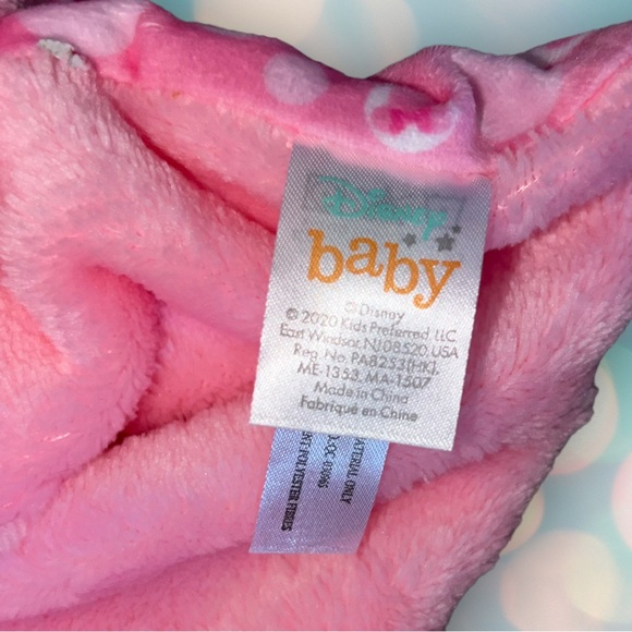 BRAND NEW Disney Minnie Mouse Baby Blanket Lovey With Pacifier Holder - Picture 3 of 4